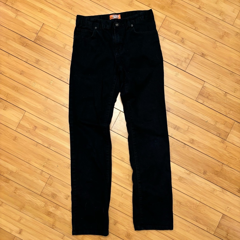 Skinny jeans, Old Navy, black size 14 reg. All cotton, small hole on left knee.